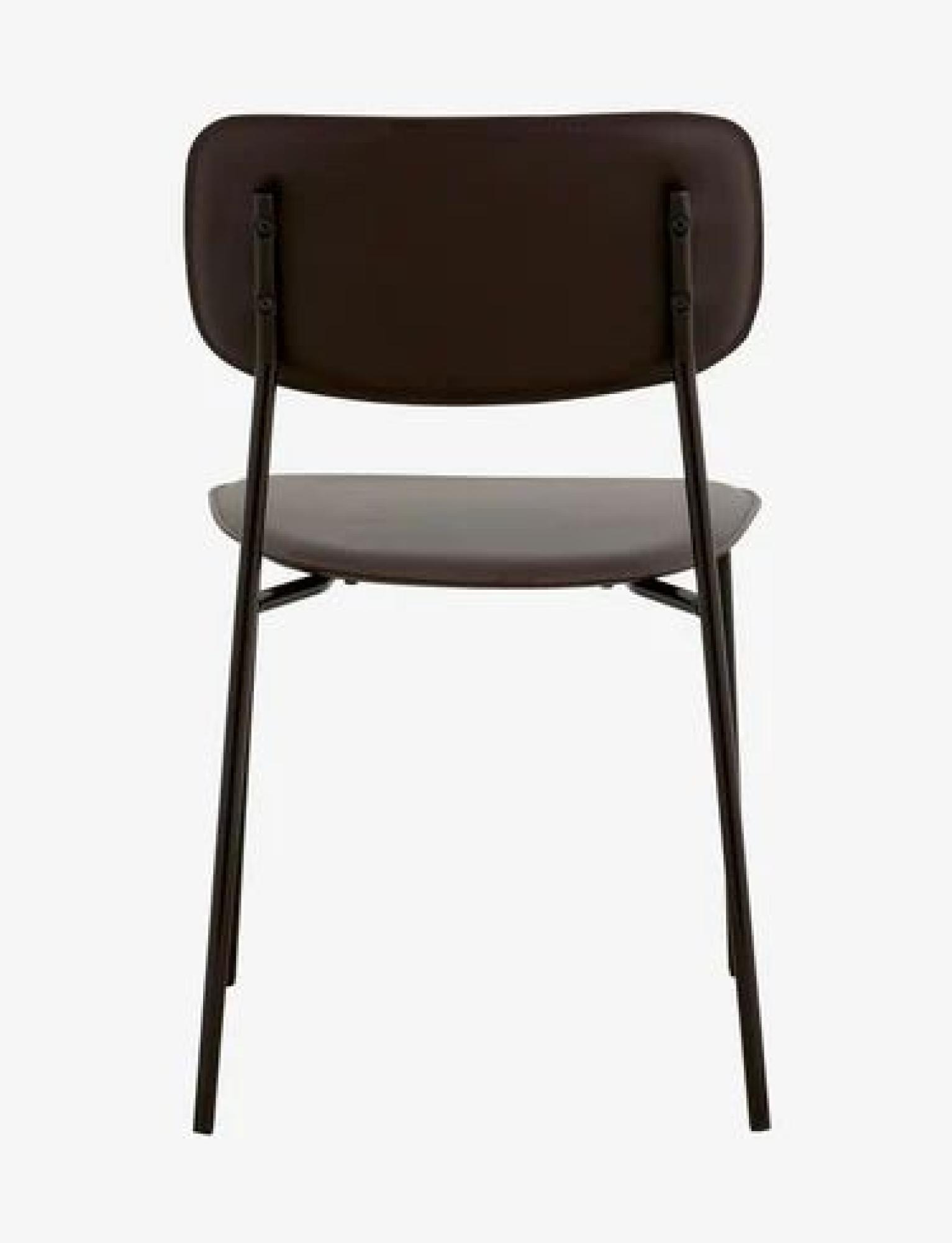 Product photograph of 2 X Nordal Esa Brown Faux Leather Dining Chair from Choice Furniture Superstore.